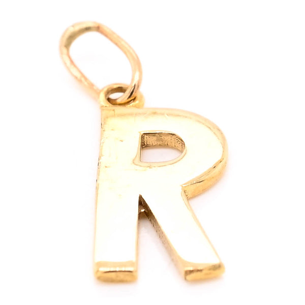 Graziella 10KT Yellow Gold "R" Initial Pendant
