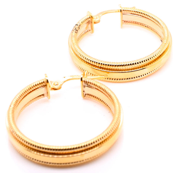 graziella 10KT Yellow Gold Small Hoop Earrings
