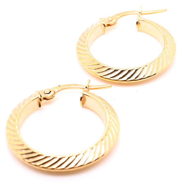graziella 10KT Yellow Gold Small Hoop Earrings