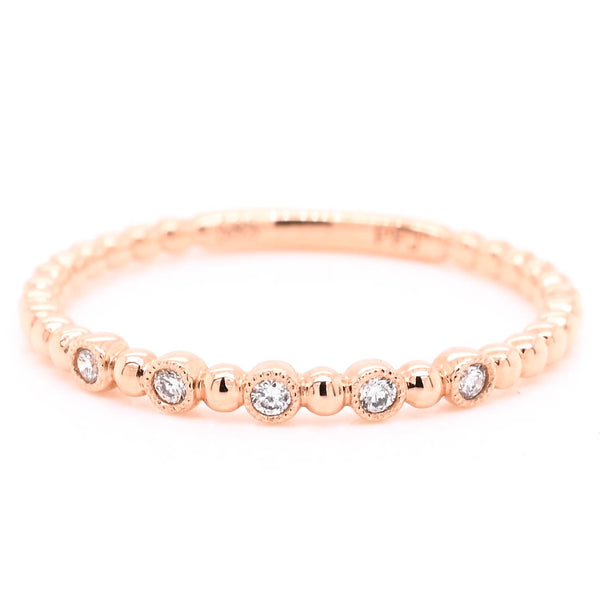 graziella 14KT Rose Gold 0.05CTW Diamond Ring
