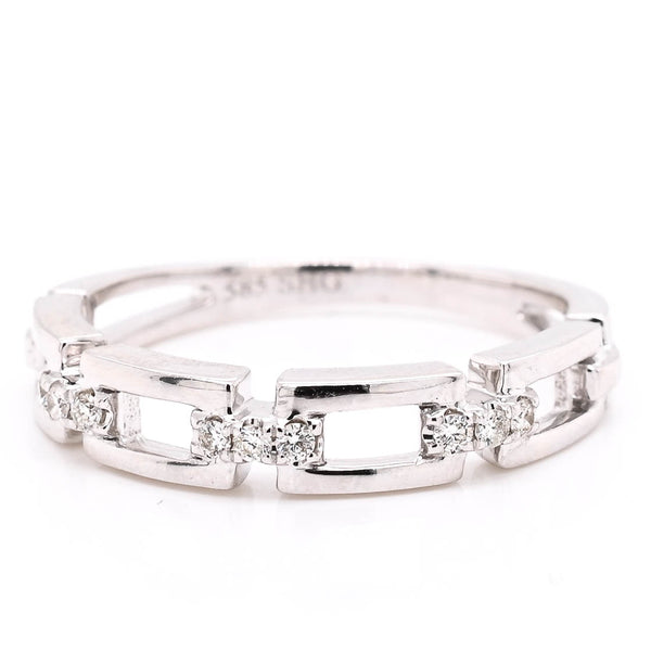 Graziella 14KT White 0.07CTW Diamond Ring