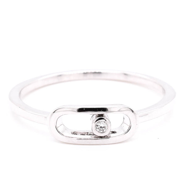 graziella 14KT White Gold 0.01CT Diamond Ring