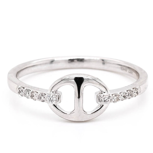 Graziella 14KT White Gold 0.07CTW Diamond Ring