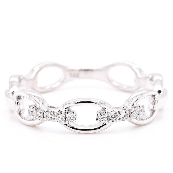 Graziella 14KT White Gold 0.08CTW Diamond Ring