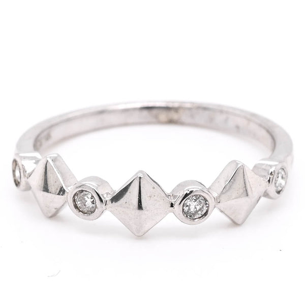 graziella 14KT White Gold 0.08CTW Diamond Ring