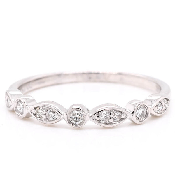 graziella 14KT White Gold 0.15CTW Diamond Band