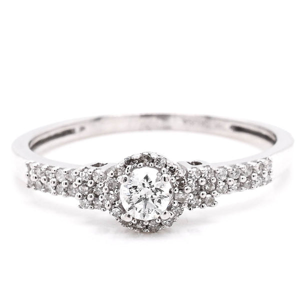 Graziella 14KT White Gold 0.20CTW Diamond Ring