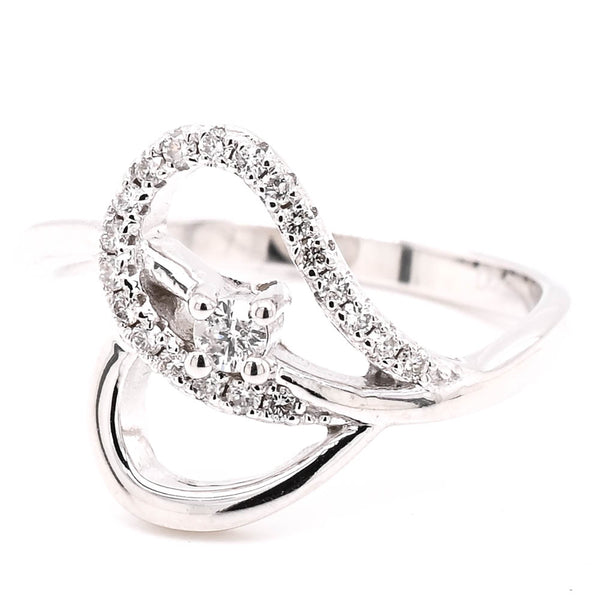 graziella 14KT White Gold 0.20CTW Diamond Ring