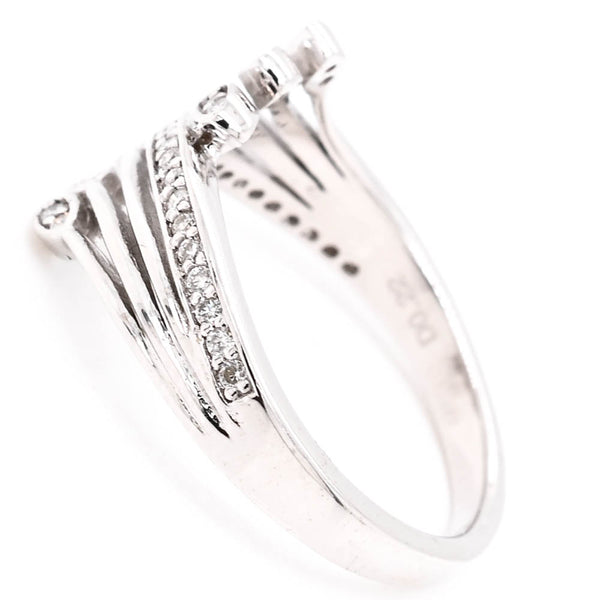 Graziella 14KT White Gold 0.22CTW Diamond Ring