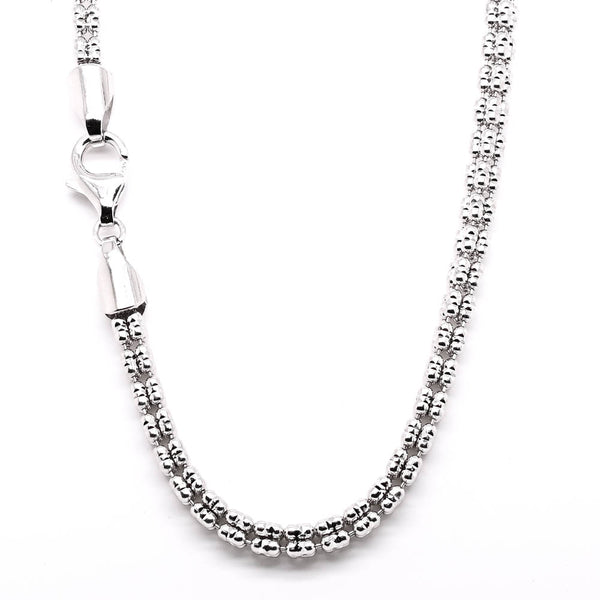 graziella 14KT White Gold 20" 3mm Fancy Link Chain