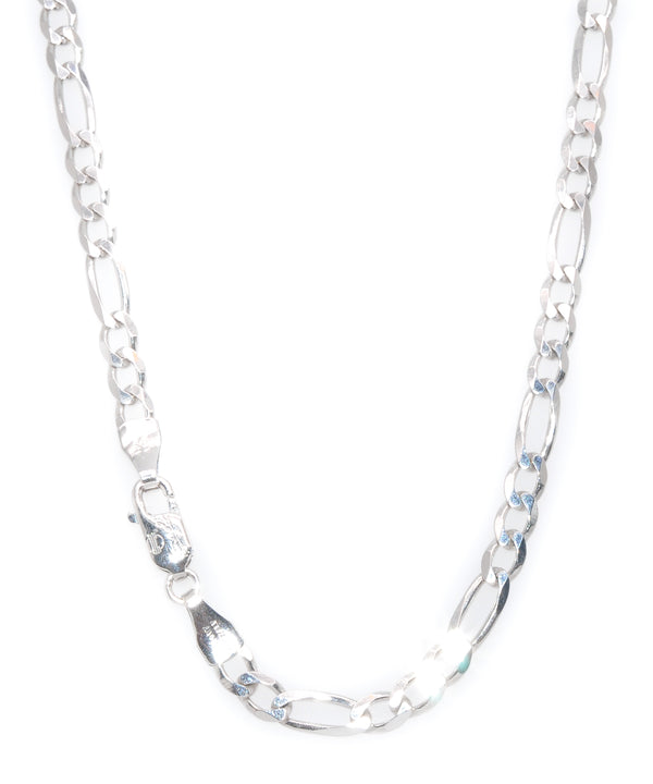 Graziella 14KT White Gold 20 4MM Figaro Chain