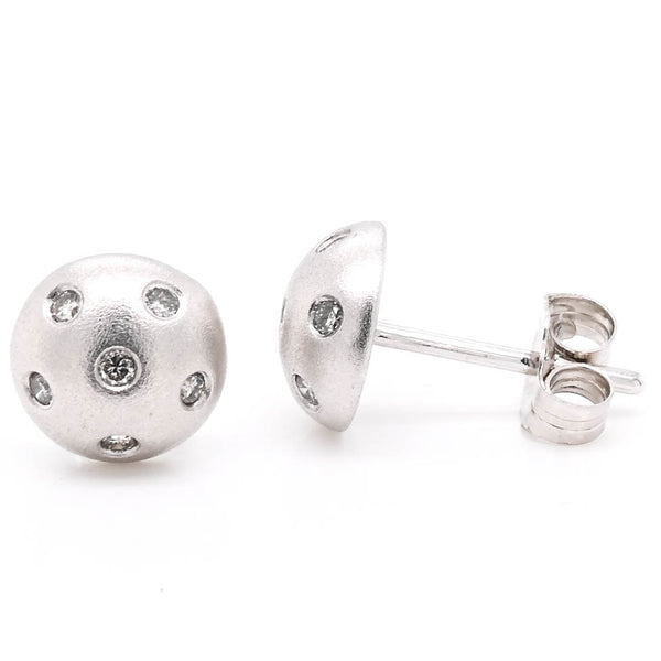 graziella 14KT White Gold Diamond Stud Earrings