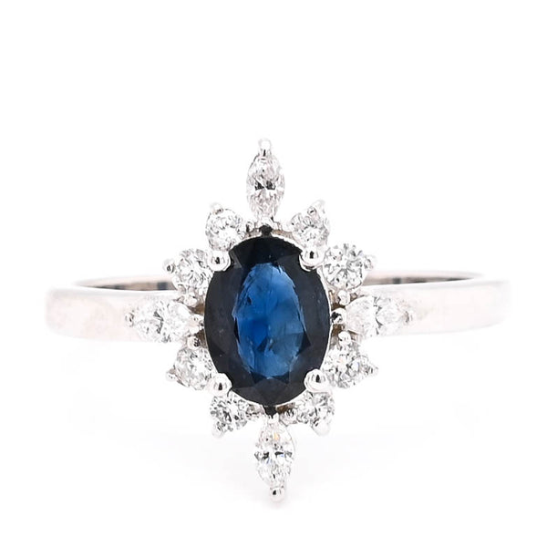 graziella 14KT White Gold Ruby and Diamond Ring