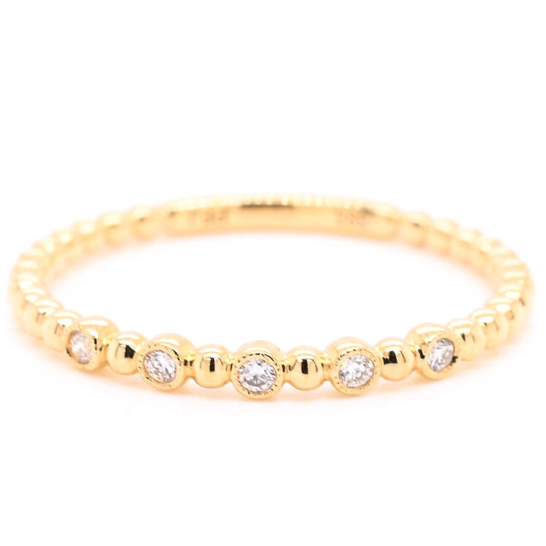 graziella 14KT Yellow Gold 0.05CTW Diamond Ring