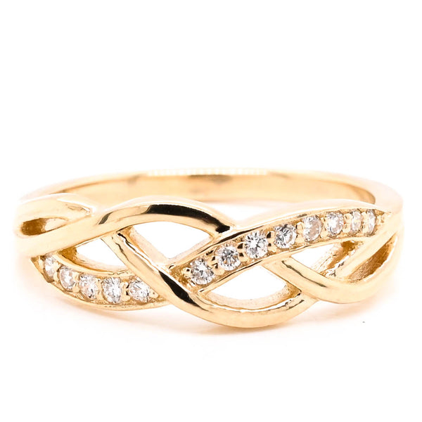 graziella 14KT Yellow Gold 0.13CTW Diamond Ring