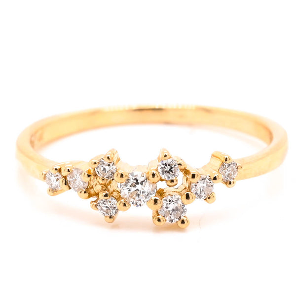 graziella 14KT Yellow Gold 0.18CTW Diamond Ring