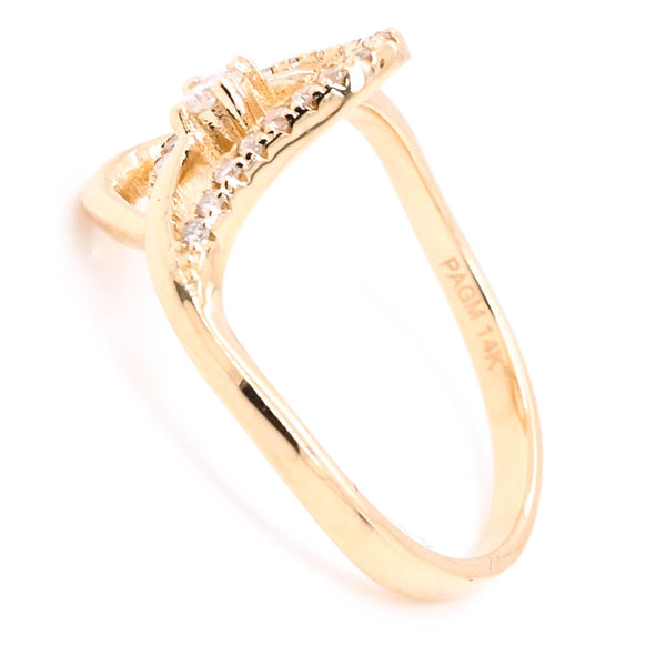 Graziella 14KT Yellow Gold 0.20CTW Diamond Ring