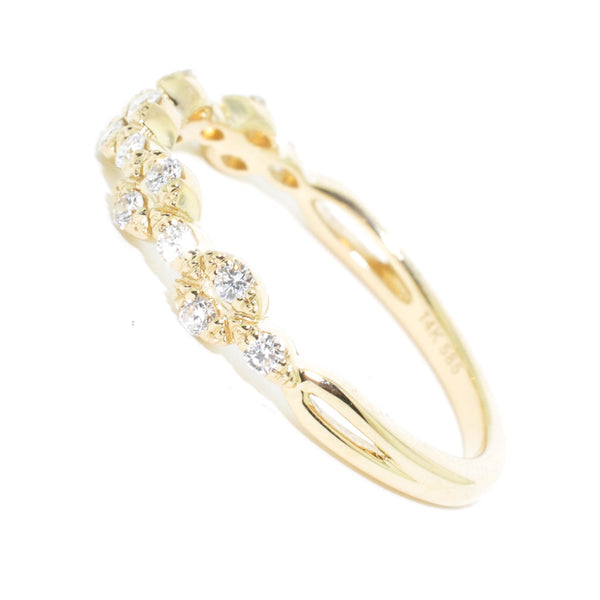 Graziella 14KT Yellow Gold 0.21CTW Diamond Band