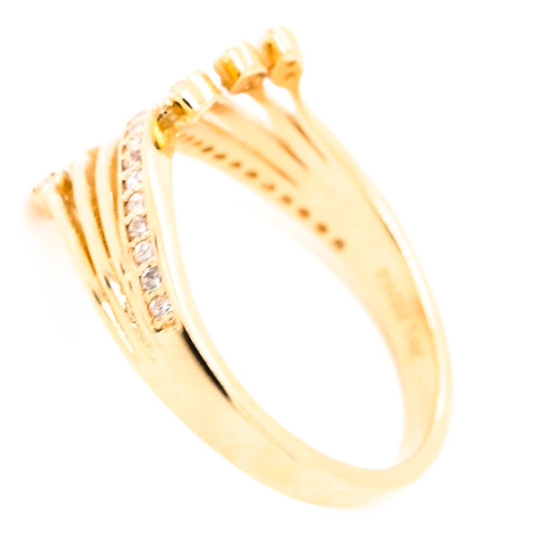 Graziella 14KT Yellow Gold 0.22CTW Diamond Ring