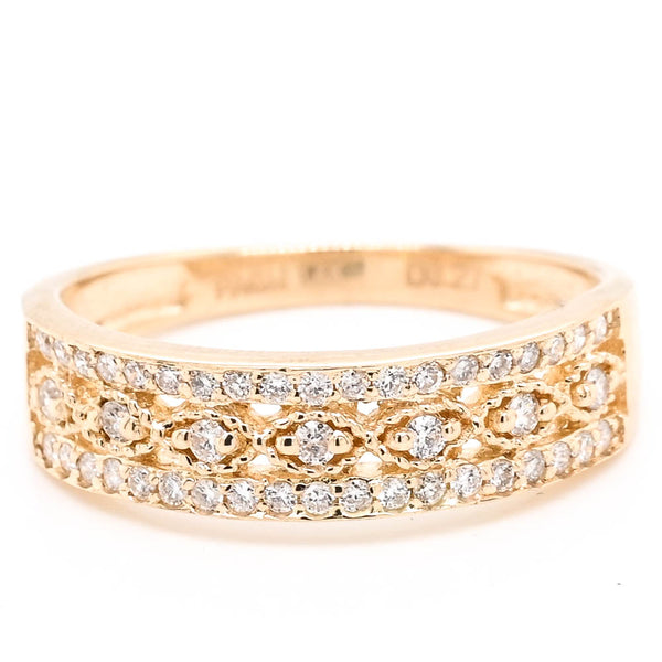 Graziella 14KT Yellow Gold 0.27CTW Diamond Ring