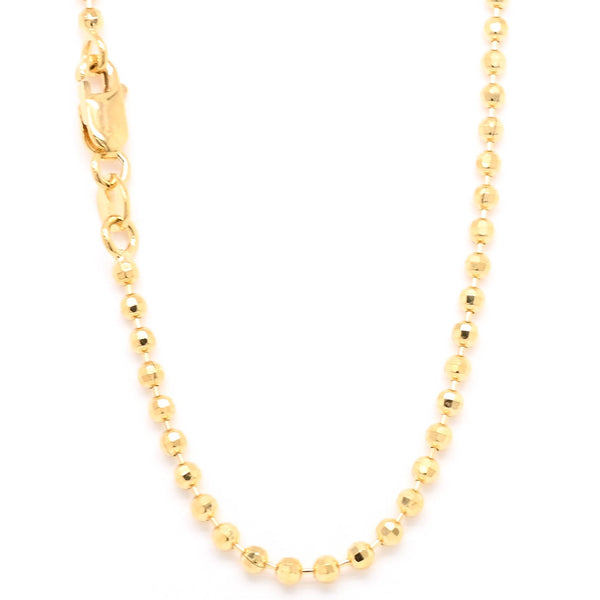 graziella 14KT Yellow Gold 22" 2.5mm Bead Chain
