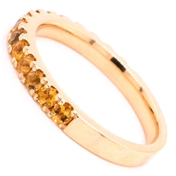Graziella 14KT Yellow Gold Citrine Claw Set Band