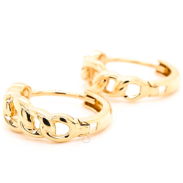 graziella 14KT Yellow Gold Huggie Earrings