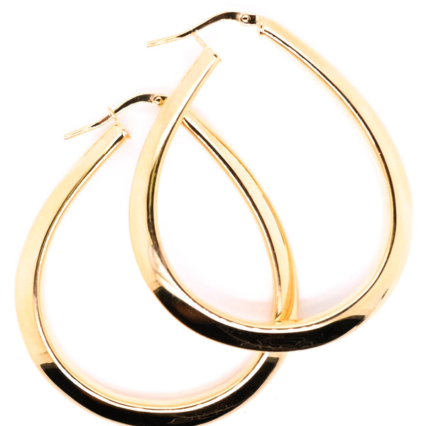 graziella 14KT Yellow Gold Large Hoop Earrings