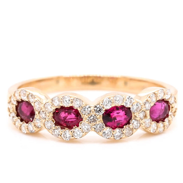 graziella 14KT Yellow Gold Ruby and Diamond Ring