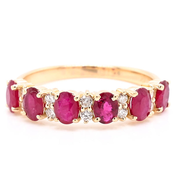 graziella 14KT Yellow Gold Ruby & Diamond Ring
