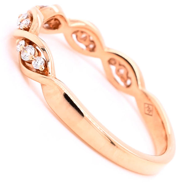 Graziella 18KT Rose Gold 0.14CTW Diamond Ring