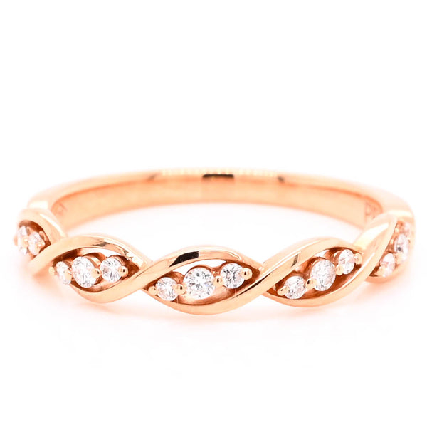 graziella 18KT Rose Gold 0.14CTW Diamond Ring