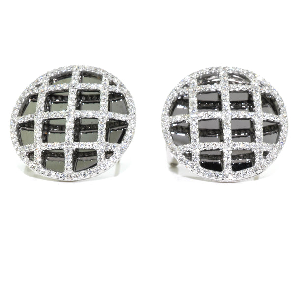 graziella 18KT White Gold Diamond Earrings. 1.50CTW