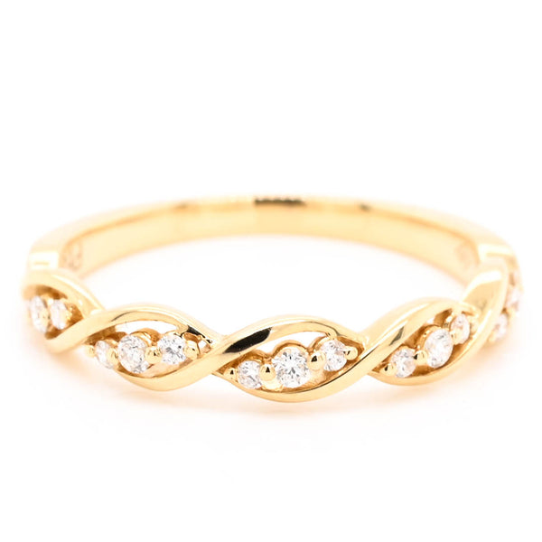 graziella 18KT Yellow Gold 0.14CTW Diamond Ring