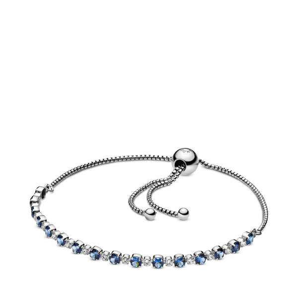 graziella Blue and Clear Sparkle�Slider Bracelet
