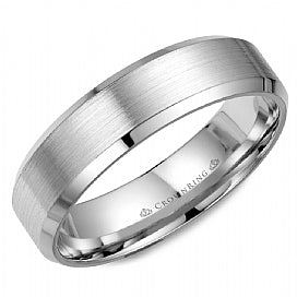 graziella Crown Ring 14KT White Gold Wedding Band