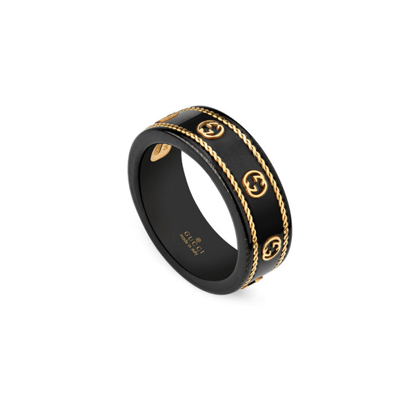 graziella Gucci 18KT Yellow Gold & Black Icon Ring
