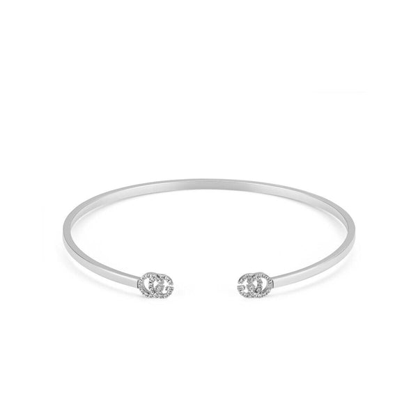 graziella Gucci GG Running 18k cuff with diamonds