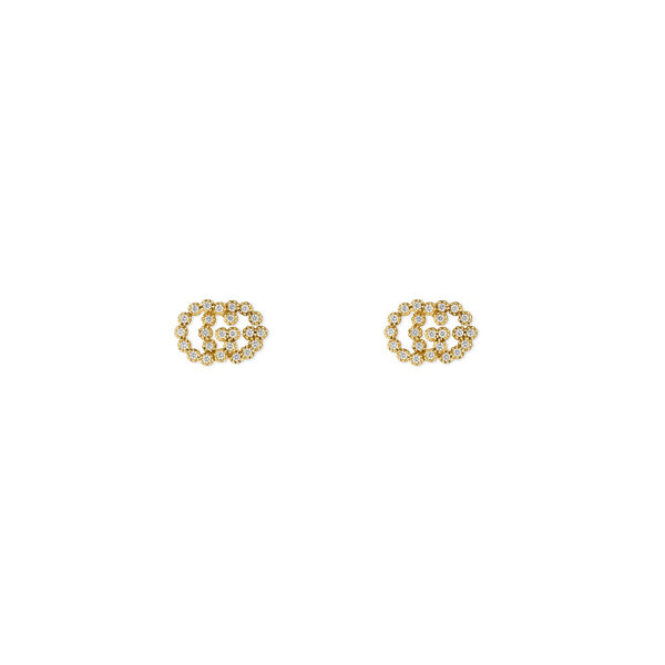 graziella Gucci GG Running studs with diamonds