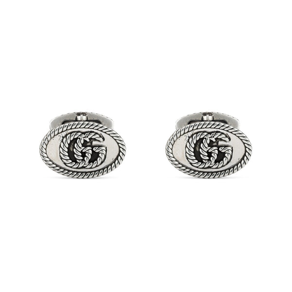 graziella Gucci Sterling Silver Double G cufflinks