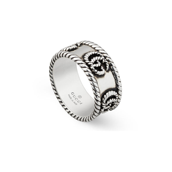 graziella Gucci Sterling Silver Double G Ring