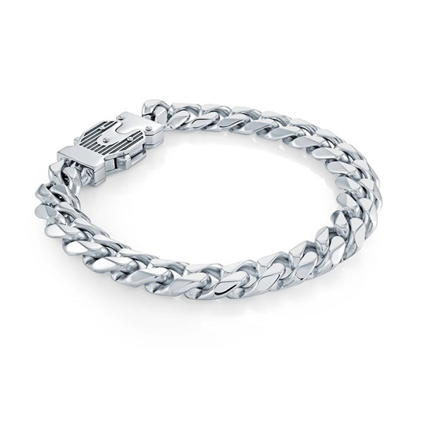 graziella Italgem Steel 8" 10MM Curb Link Bracelet
