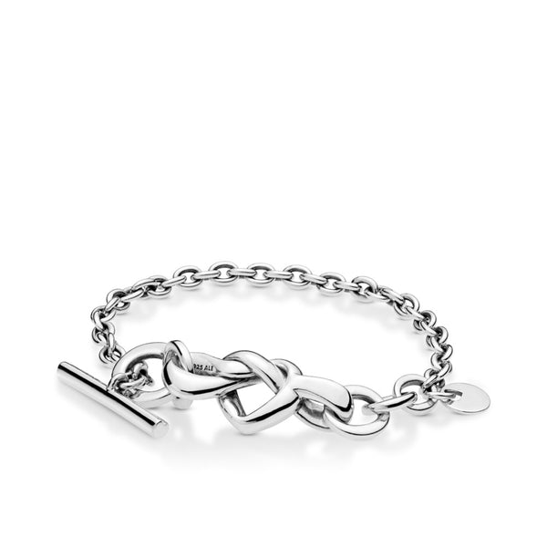 graziella Knotted Heart T-Bar Bracelet
