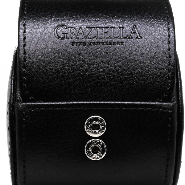 Graziella Graziella Leather Single Watch Roll Travel Case