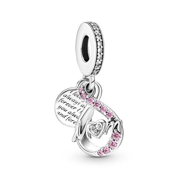 graziella Mom Infinity Pavé Double Dangle Charm
