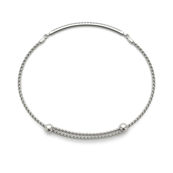 Graziella Graziella Originals 14KT White Gold 0.25CTW Diamond Adjustable Bracelet