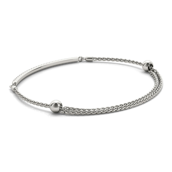 Graziella Graziella Originals 14KT White Gold 0.25CTW Diamond Adjustable Bracelet