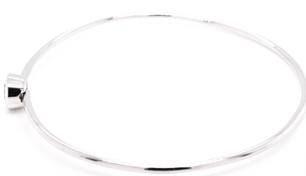 Graziella Graziella Originals 14KT White Gold 0.35CT I1 G-H Colour Bezel Set Diamond Solitaire Bangle