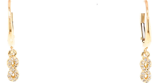 graziella Graziella Originals 14KT Yellow Gold 0.07CTW CTW Lever Back Style Diamond Earrings