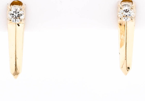 graziella Graziella Originals 14KT Yellow Gold 0.12 CTW Stud Style Post Back Backing Diamond Earrings